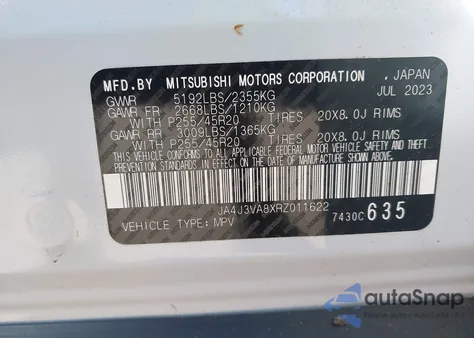 2024 Mitsubishi Outlander Se Black Edition S-Awc from USA, damaged, VIN JA4J3VA8XRZ011622